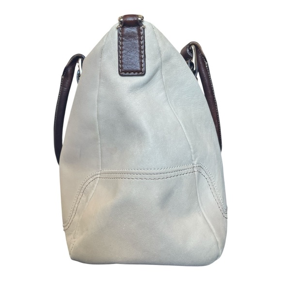 Coach Hampton F12444 Beige Brown Leather Satchel Bag - Picture 6 of 11